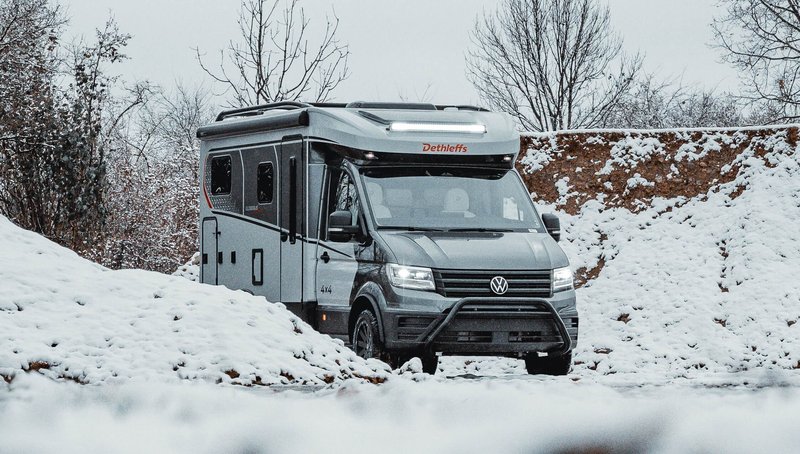 Foto: Dethleffs - Der Dethleffs Globebus Performance T16 auf Basis des VW Crafters ist mit 6,25 Metern gut 60 Zentimeter kürzer als der größere Bruder